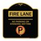 Signmission Fire Lane No Parking or Standing Anytime W/ No Parking Heavy-Gauge Alum, 18" x 18", BG-1818-24006 A-DES-BG-1818-24006 - alternate 1